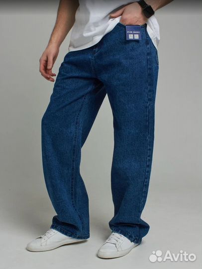 Мужские Джинсы Багги Широкие Размеры 46-54