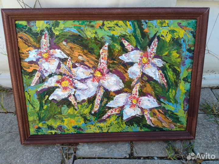 Картина маслом цветы