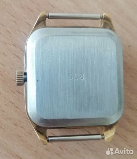 Квадратные часы Ракета СССР позолота Au Raketa