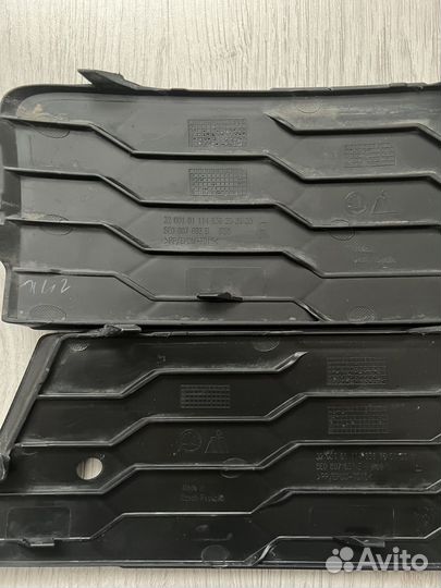 Решетки накладки птф в бампер Skoda Octavia a7 RS