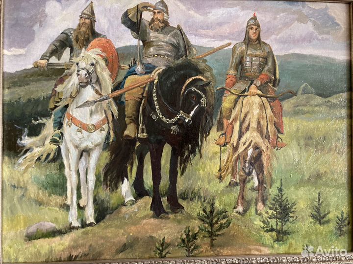 Картина маслом «Три богатыря»