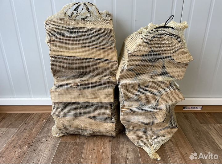 Дрова сухие в сетке в розницу