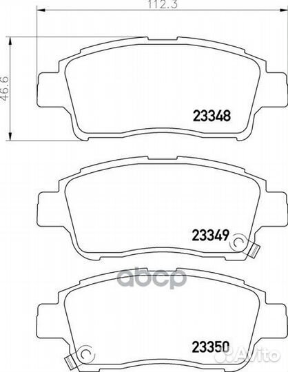 Колодки тормозные дисковые перед toyota YAR