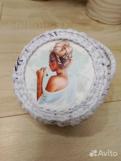 Шкатулка из трикотажной пряжи