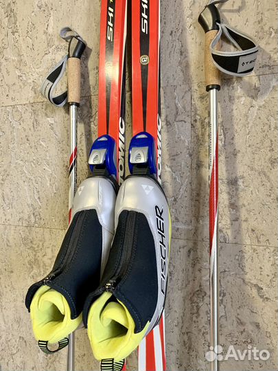 Комплект лыжи + ботинки + палки