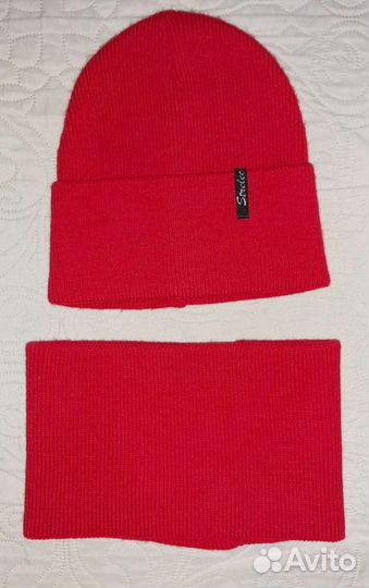 Комплект шапка и снуд женский