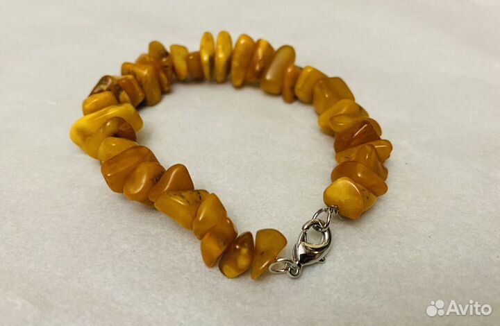 Браслет из натурального янтаря винтаж