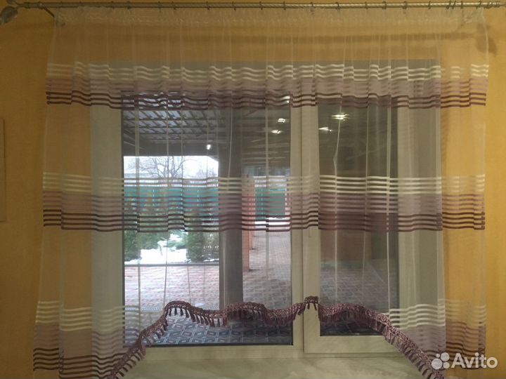 Тюль готовая для кухни 2шторы