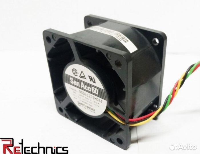 Вентилятор 60x60x38 DC 12V 0.35A Sanyo 9G0612P1M0