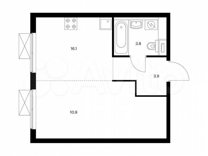 1-к. квартира, 34,7 м², 20/20 эт.