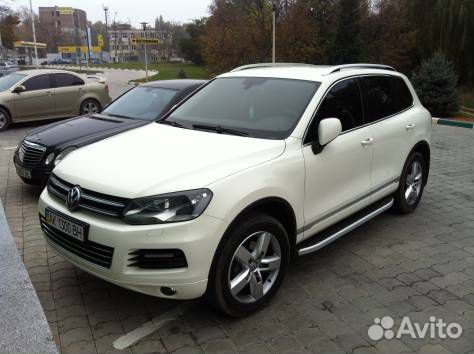 Пороги подножки алюминиевые на VW Touareg 2002-18