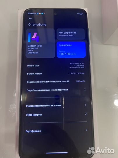 Xiaomi redmi note 9 pro 6 128gb