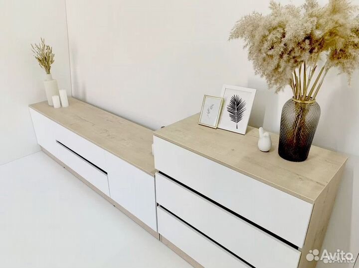 Современная тв-тумба с выдвижными ящиками