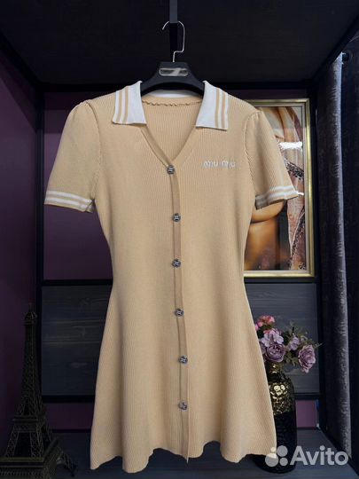 Платье Miu Miu длина 82 см единый р до 46