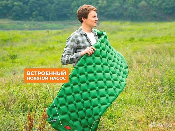 Туристический коврик с встроенным насосом