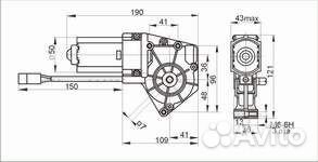 Мотор-редуктор стеклоподъемника ваз-2110 правый (в упаковке) кзаэ