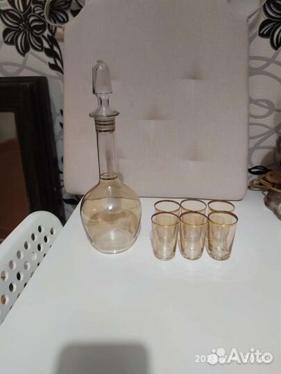 Набор графин и рюмки СССР стекло