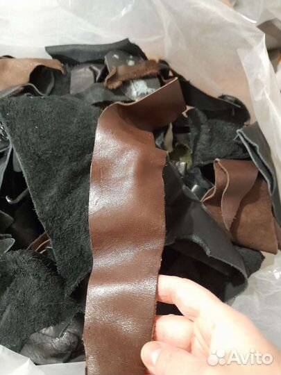 Мелкая обрезь натуральная кожа на вес