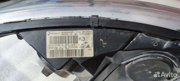 Фары renault kaptur