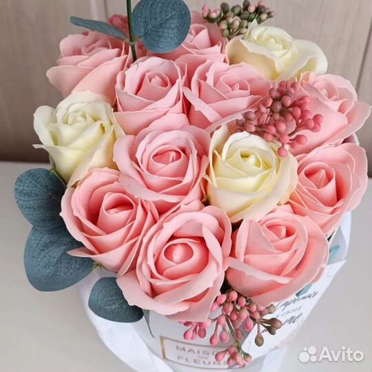 Букеты из мыльных роз