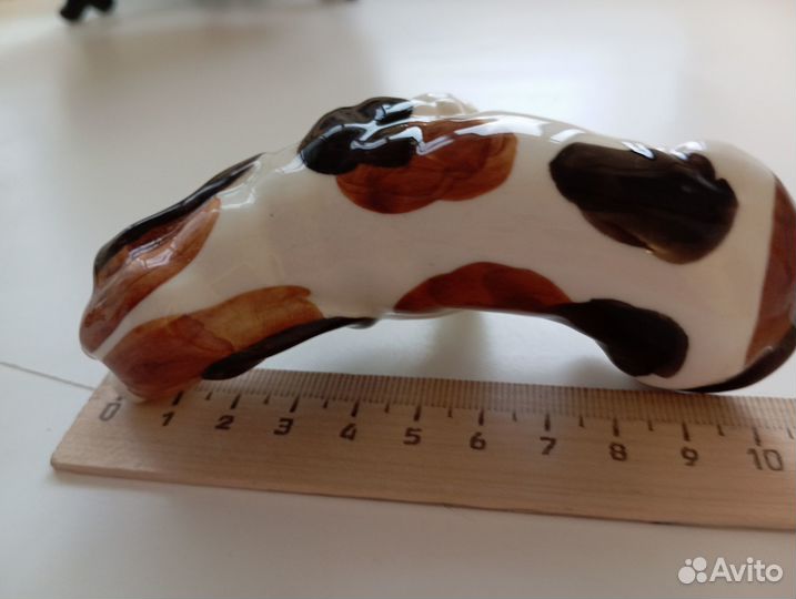 Статуэтка собака. Бассет. Фарфор. Редкая