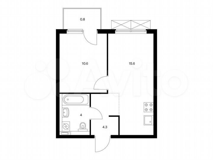 1-к. квартира, 35,3 м², 11/25 эт.