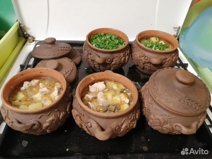 Горшочки глиняные для запекания