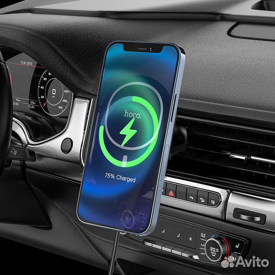 Держатель для телефона с беспроводной зарядкой 15W