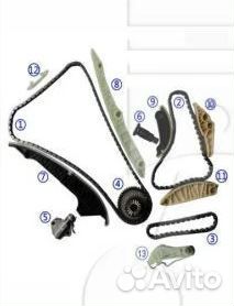 Комплект цепи грм 1.8-2.0 TSI VAG, Skoda, VW, Audi