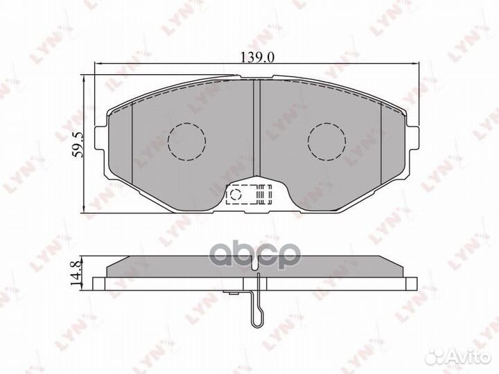 Колодки тормозные дисковые перед BD5705 LYN