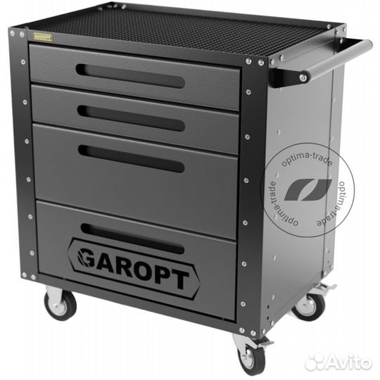 Тележка для инструмента 4 ящика серая Garopt