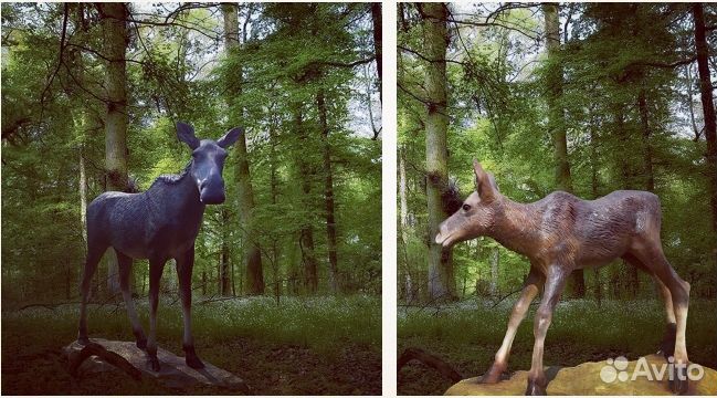 Скульптура Лось, Лосиха, Лосенок