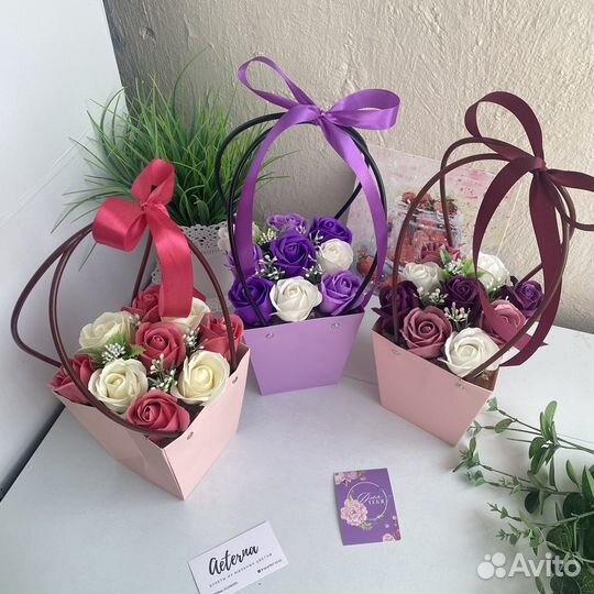 Сумочки из мыльных роз