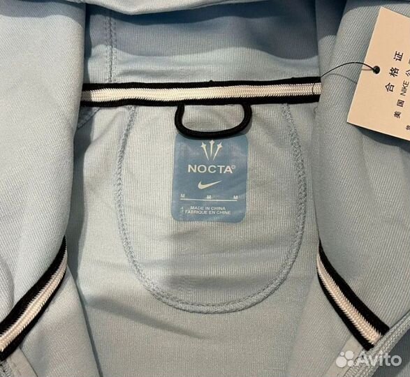 Зип худи Nike Tech Fleece x Nocta голубая