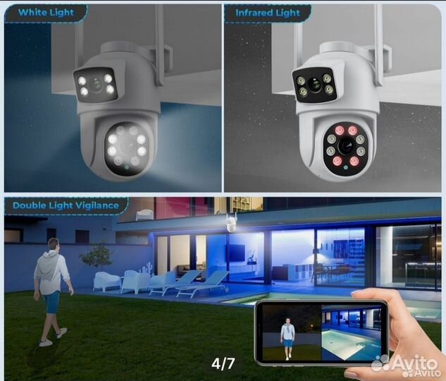 Уличная wifi камера,двойной объектив iCsee