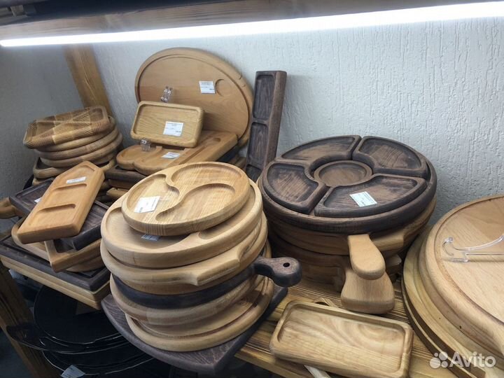 Менажница круг мерс 3 секции 25*2.5 см темная бук