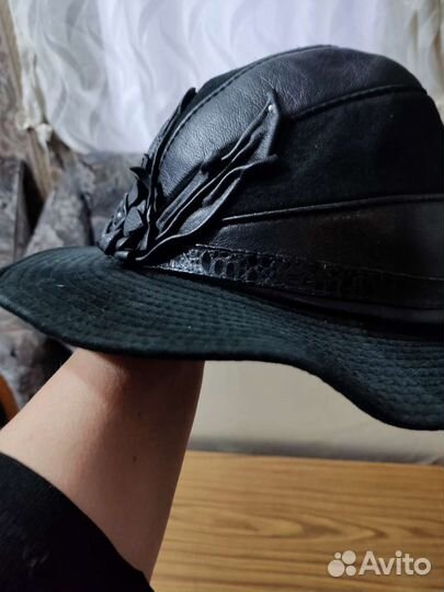 Шляпа женская(кожа/замш)
