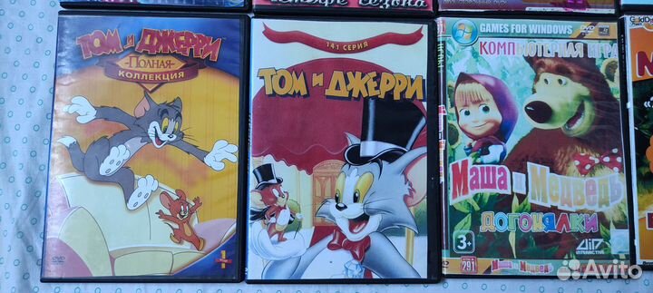DVD диски с мультфильмами за один диск