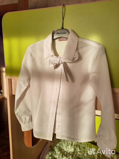 Блузка белая для девочек Крокид р122