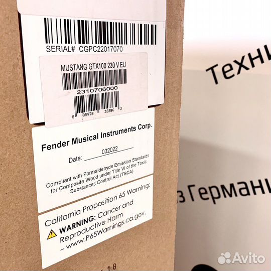 Комбоусилитель Fender mustang GTX 100