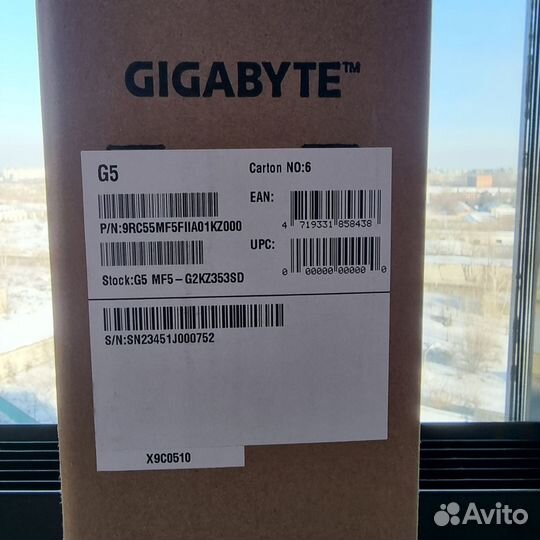 Мощный игровой ноутбук Gigabyte RTX4050/ i7 /Новый