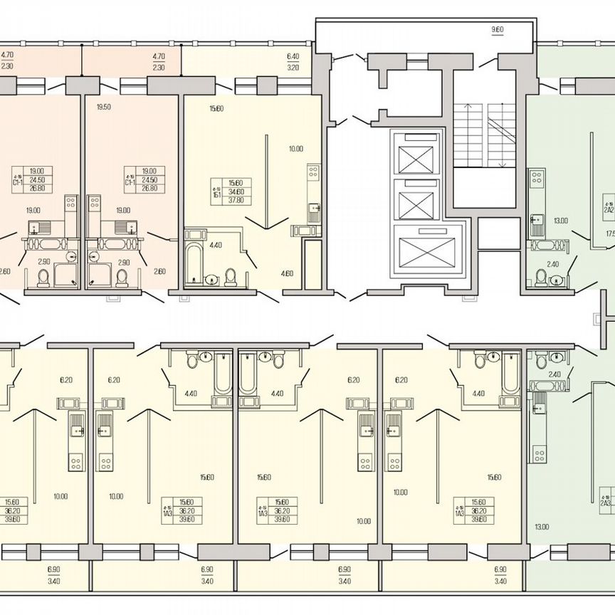 1-к. квартира, 39,6 м², 18/19 эт.