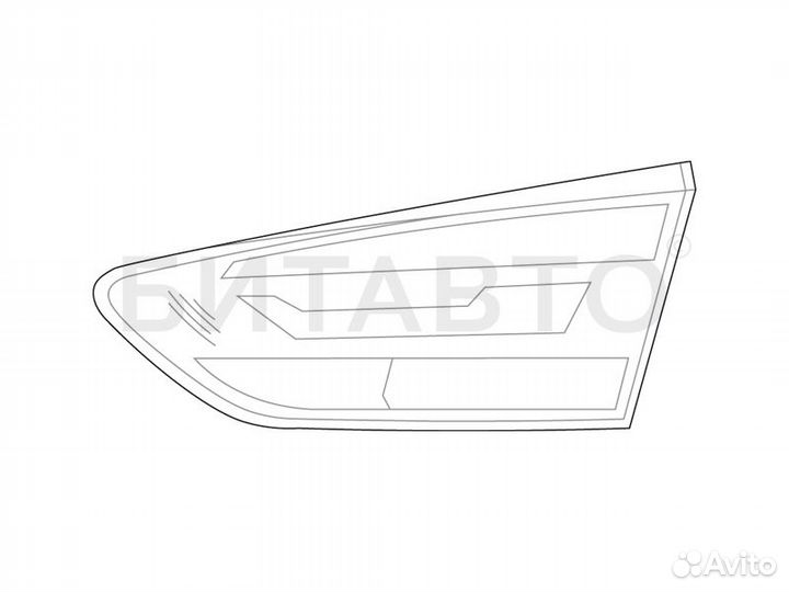Фонарь задний правый внутренний на Volkswagen Polo