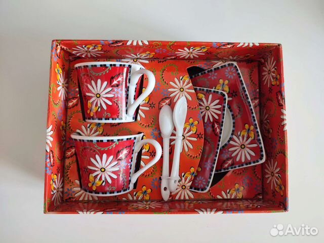 Кофейный набор Wood House из фарфора в коробке