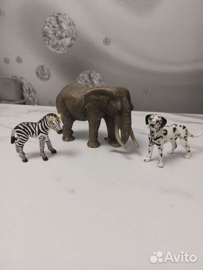 Фигурки Schleich слон зебра