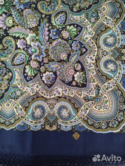 Павловопосадский платок (шерсть шёлк хлоп) от 350