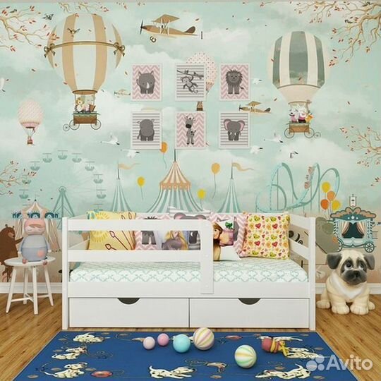 Кроватка софа берёза от 2х лет высокий борт