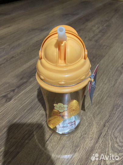 Детская бутылочка с трубочкой