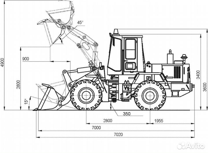 Фронтальный погрузчик Амкодор 332В, 2022