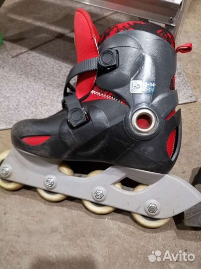 Роликовые коньки детские комплект р. 32-34
